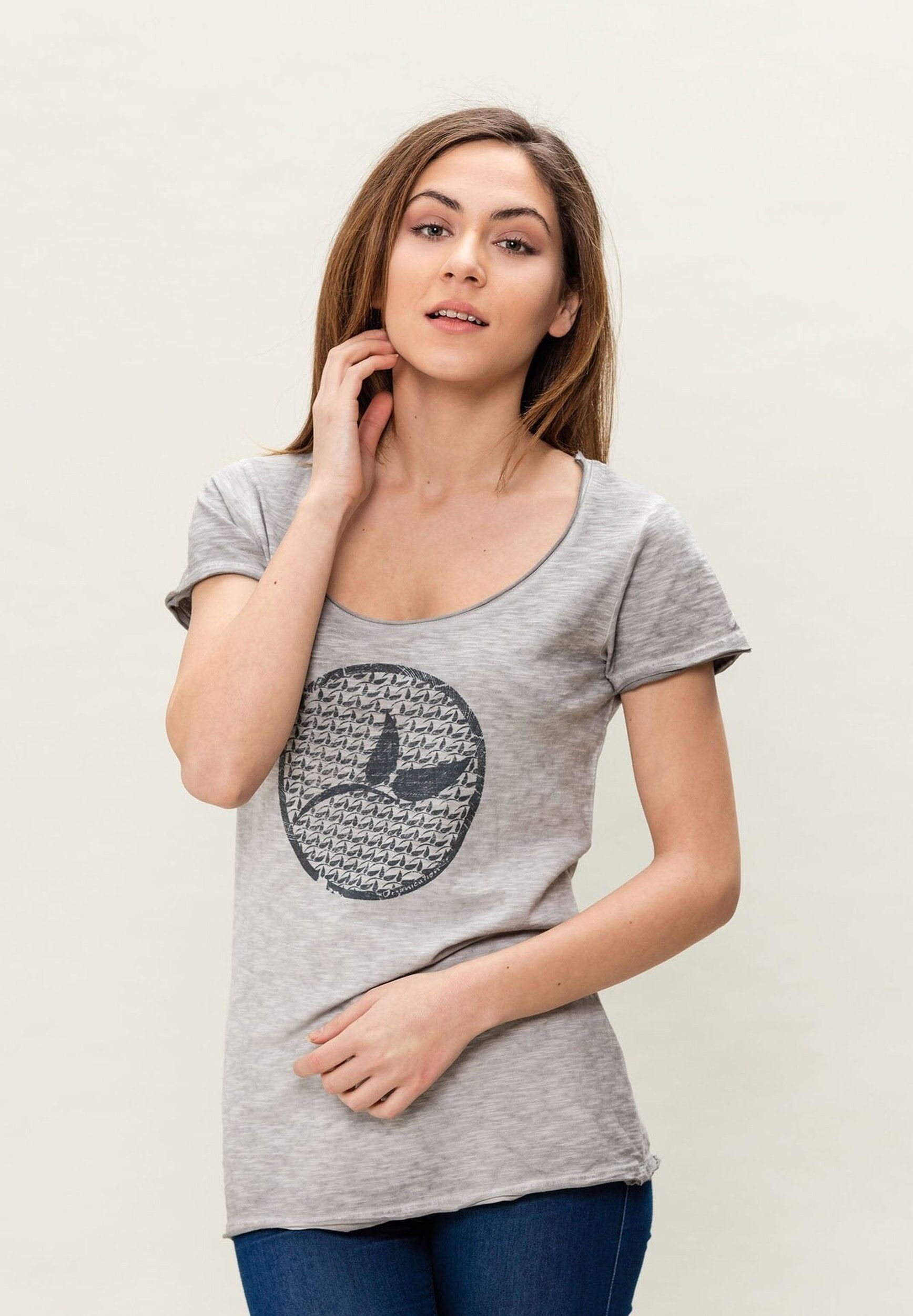 T-shirt in cotone biologico tinto a freddo