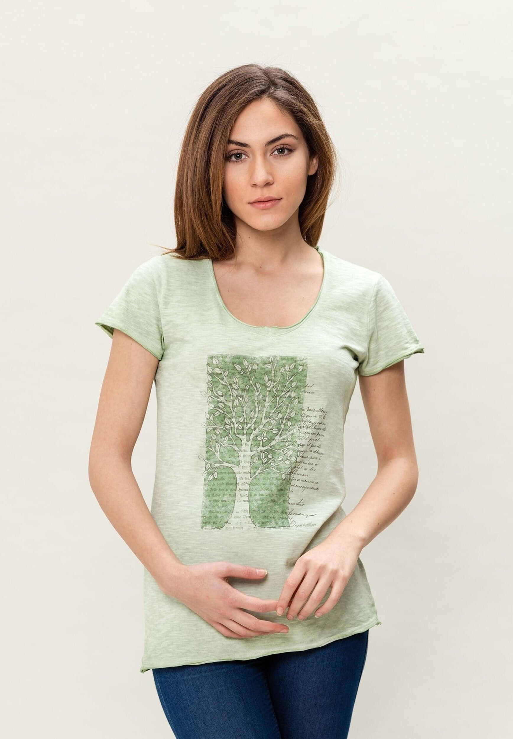 T-shirt in cotone biologico tinto a freddo