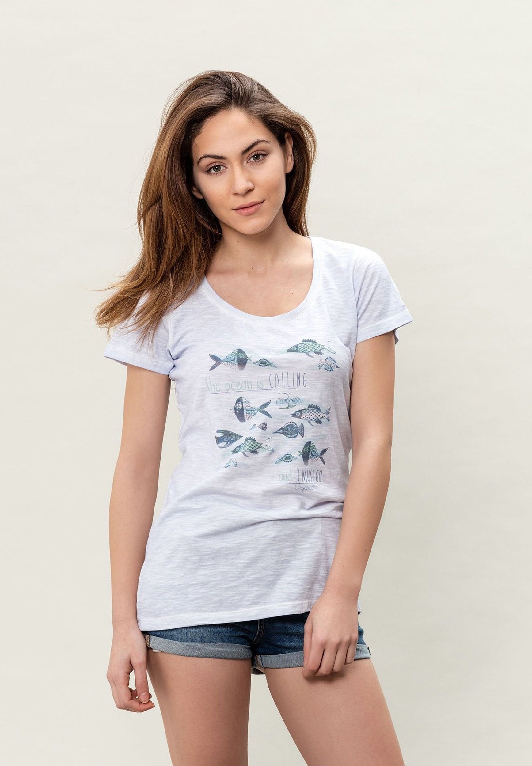 T-shirt in cotone biologico tinto a freddo