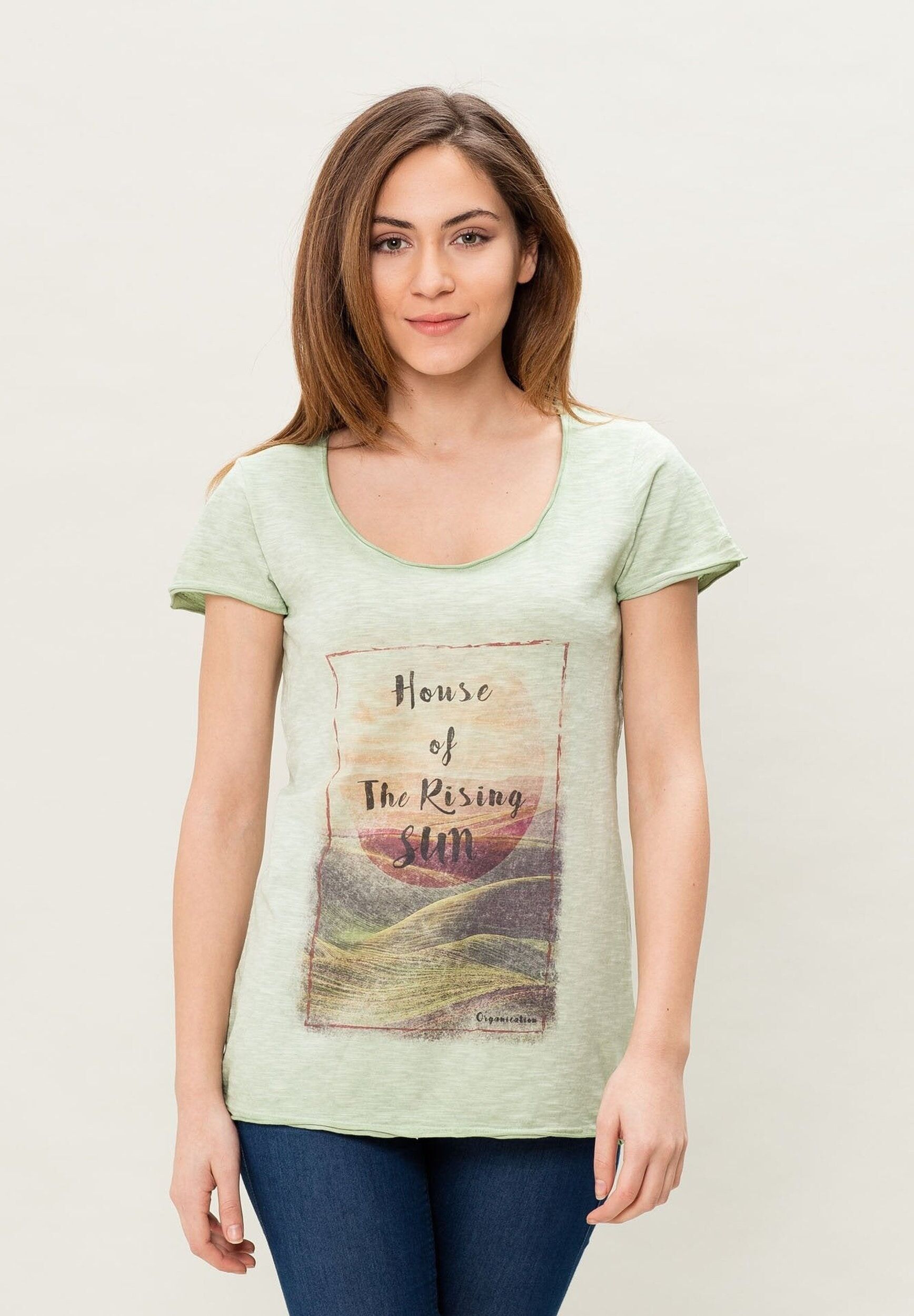 T-shirt in cotone biologico tinto a freddo