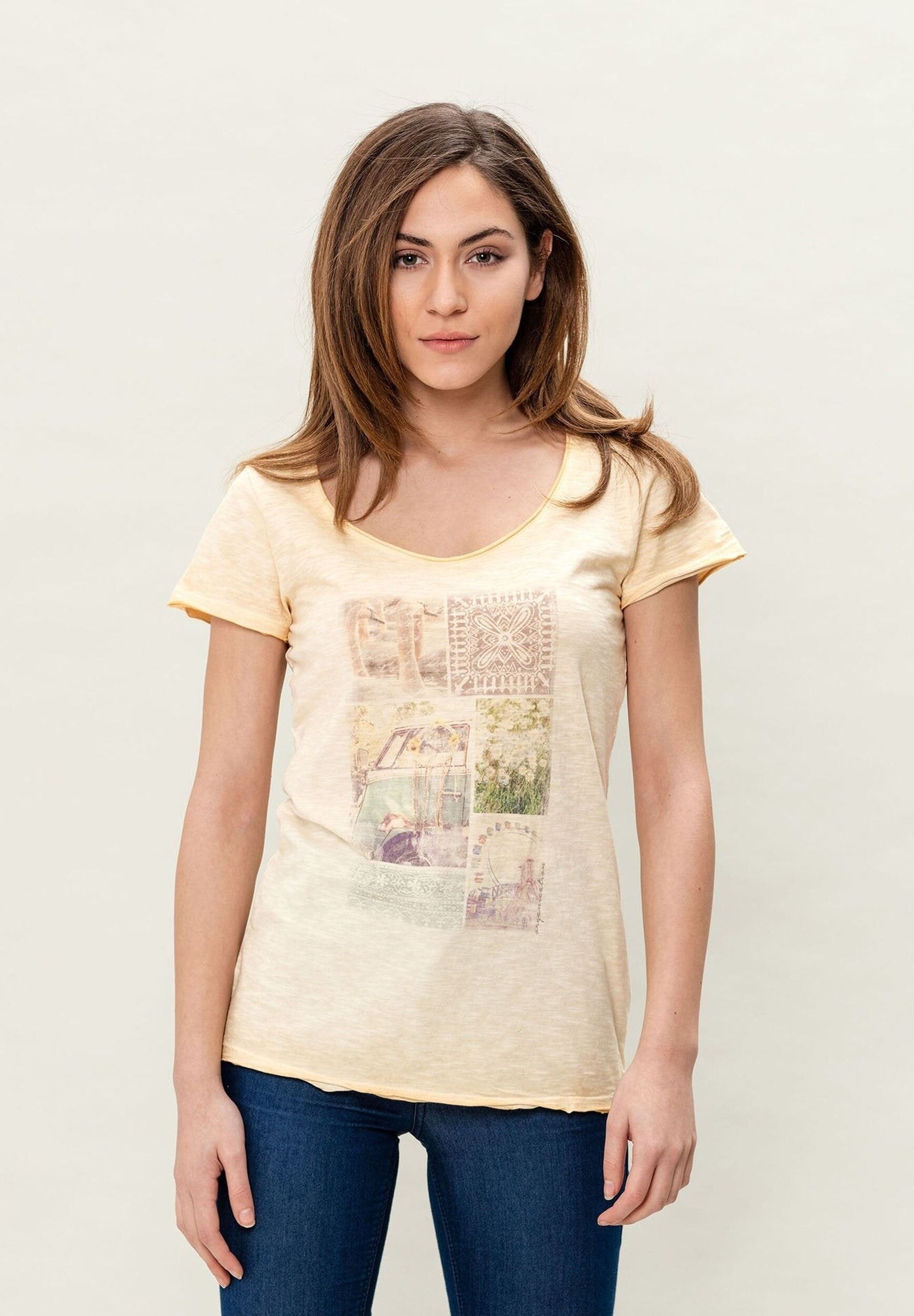 T-shirt in cotone biologico tinto a freddo