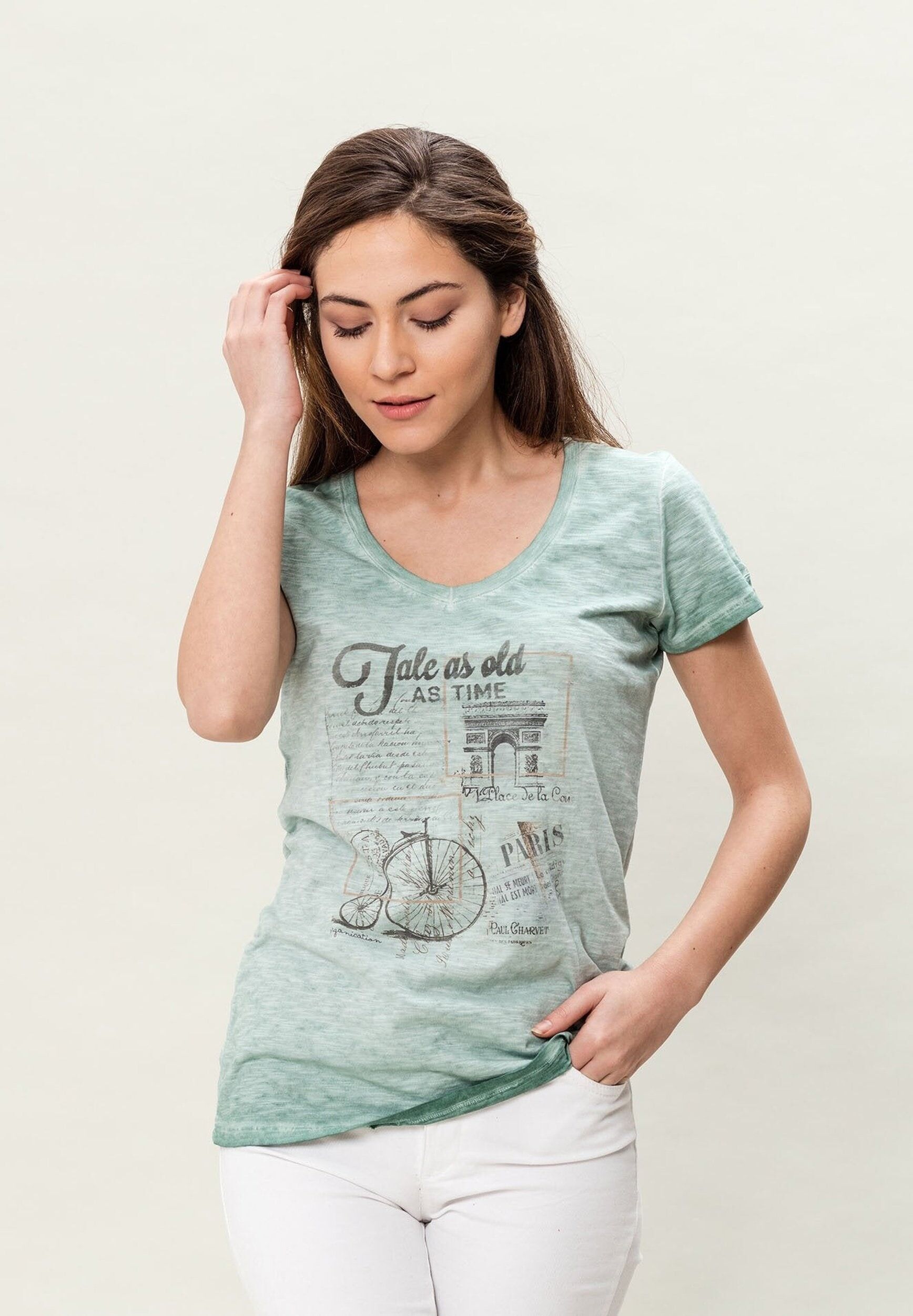 T-shirt in cotone biologico tinto a freddo