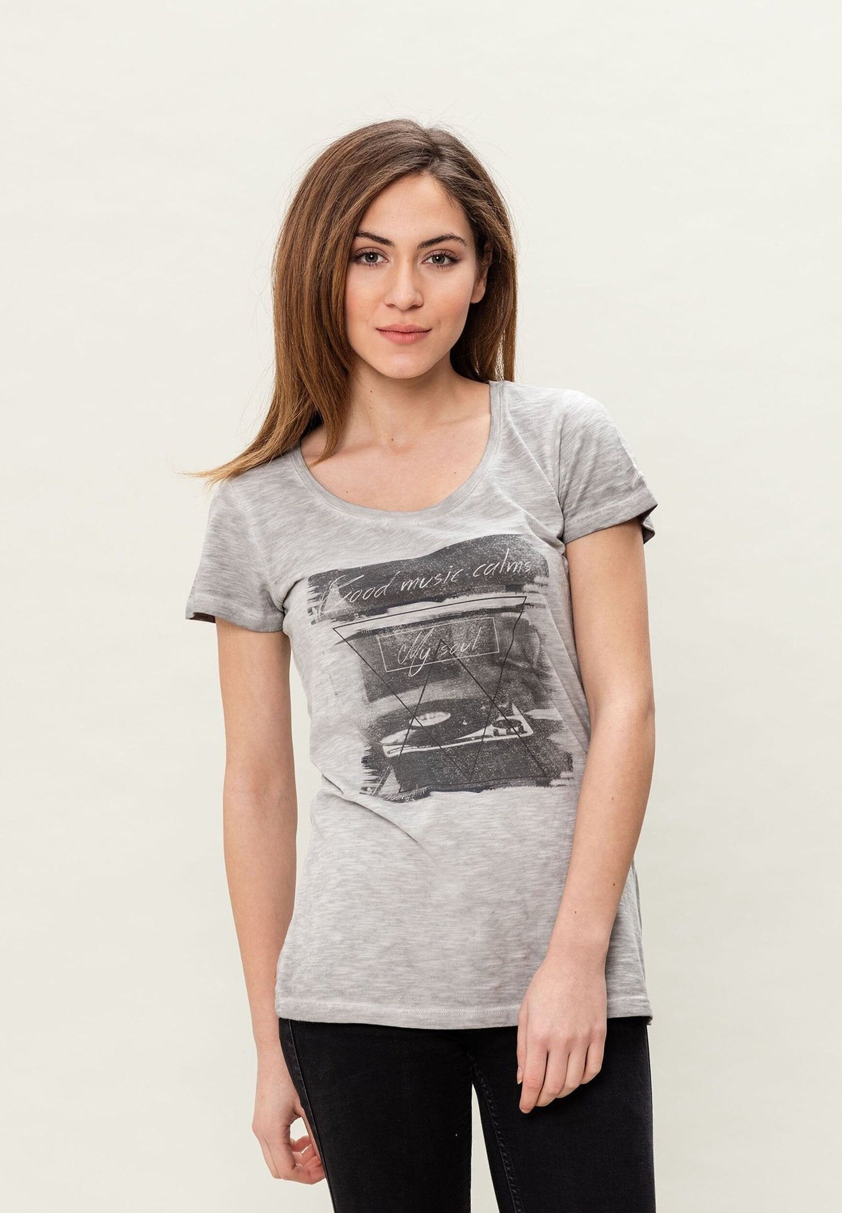 T-shirt in cotone biologico tinto a freddo