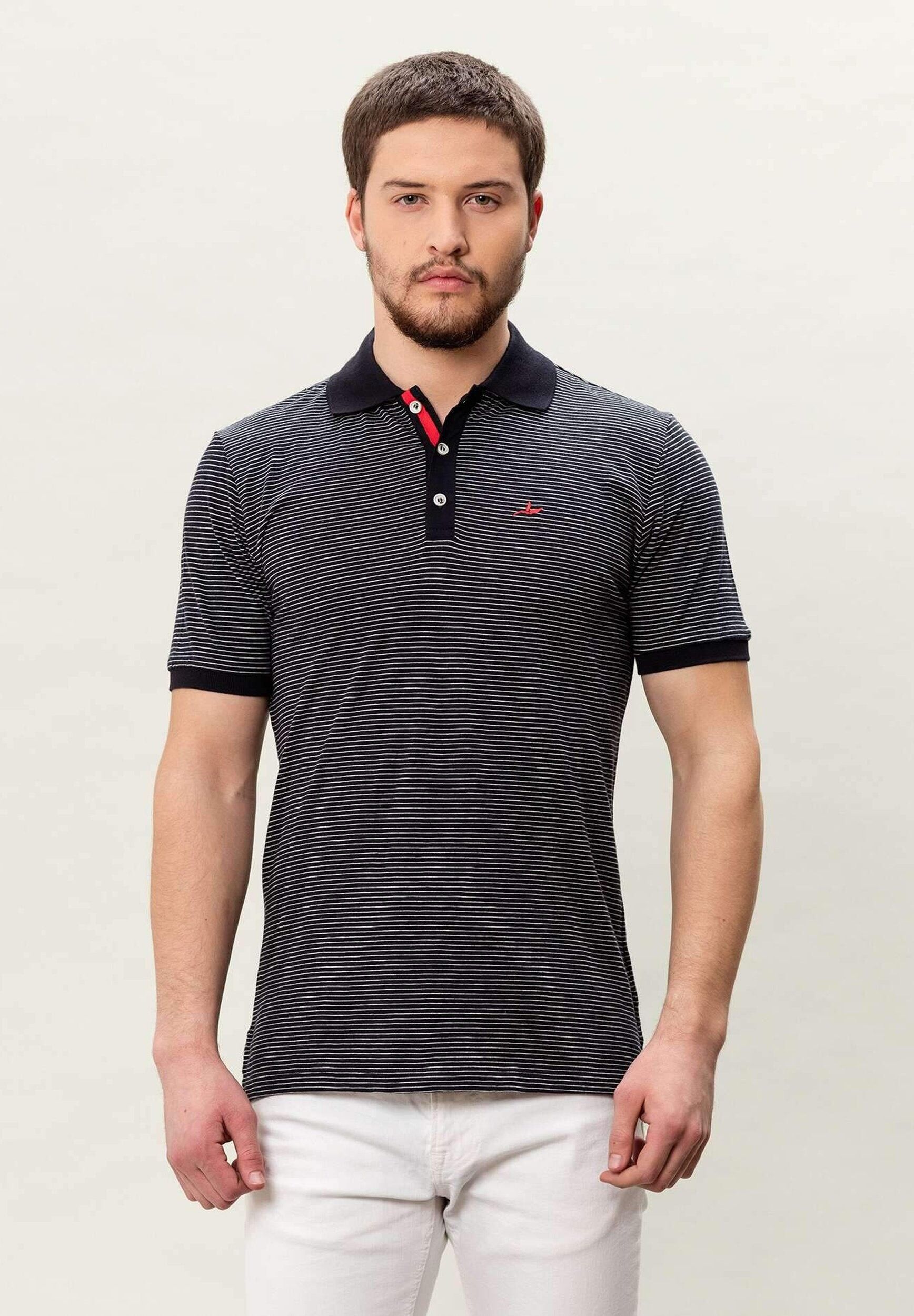 Polo a righe in cotone biologico