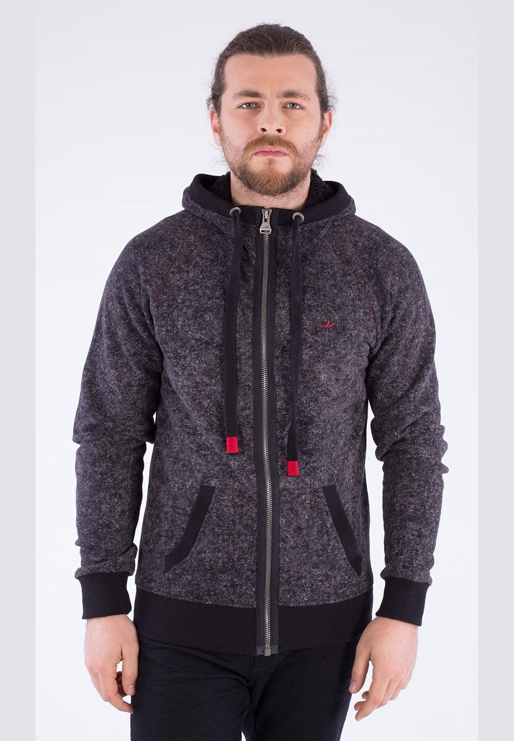 Felpa con cappuccio con cerniera realizzata in cotone biologico