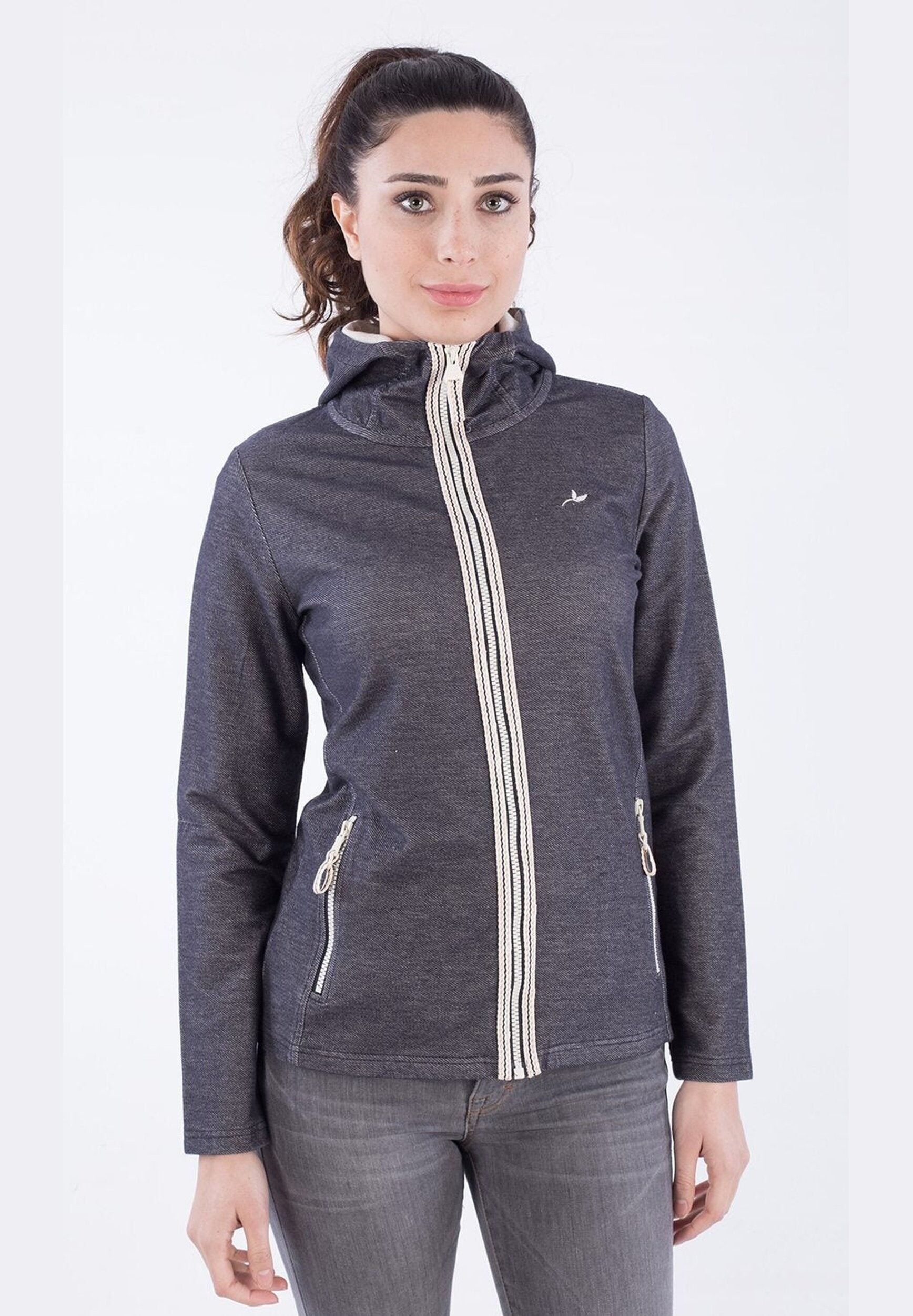 Felpa con cappuccio con cerniera realizzata in cotone biologico