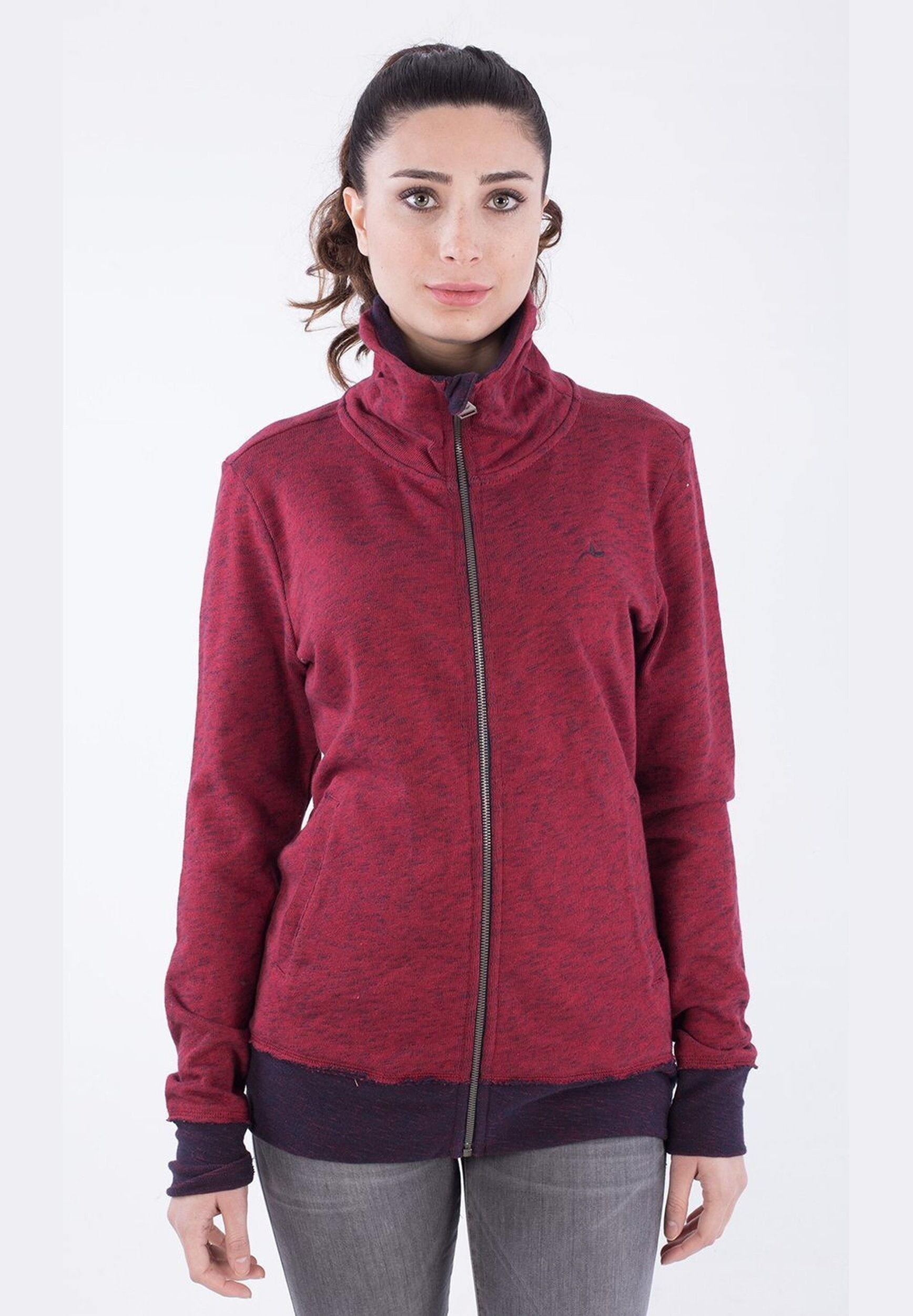 Giacca felpata con cerniera realizzata in cotone biologico