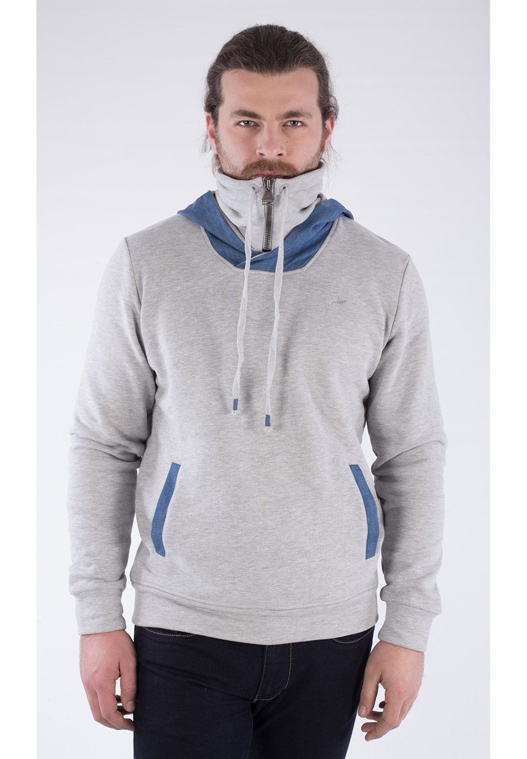 Felpa con cappuccio con cerniera realizzata in cotone biologico