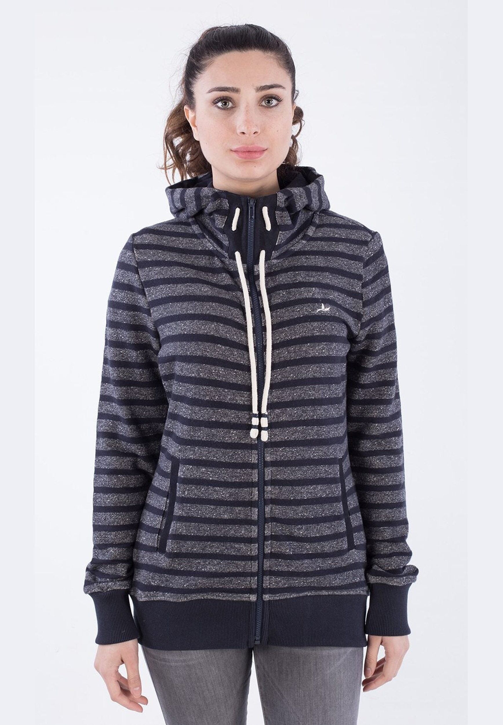 Felpa con cappuccio a maniche lunghe realizzata in cotone biologico