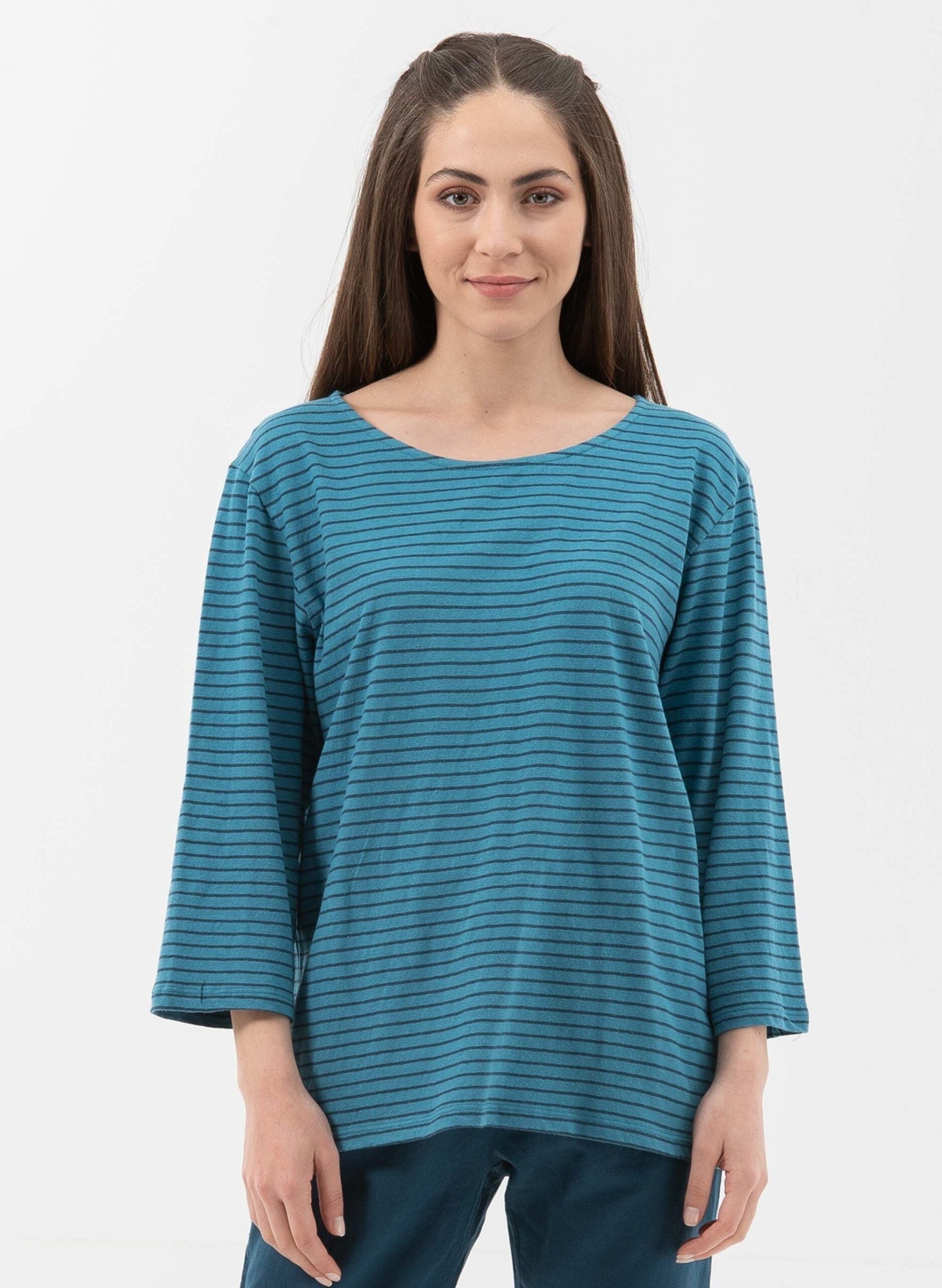 Manica lunga in cotone biologico con lino