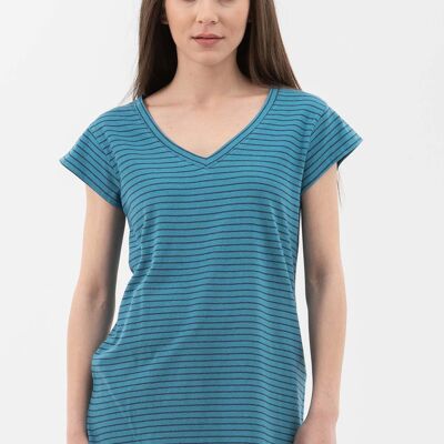 Organic cotton and linen striped T-shirt