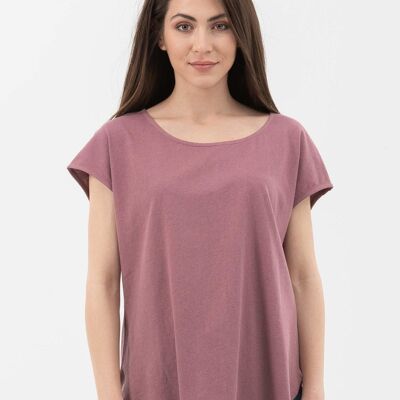 Organic cotton t-shirt with linen
