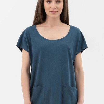 Organic cotton and linen t-shirt with pockets