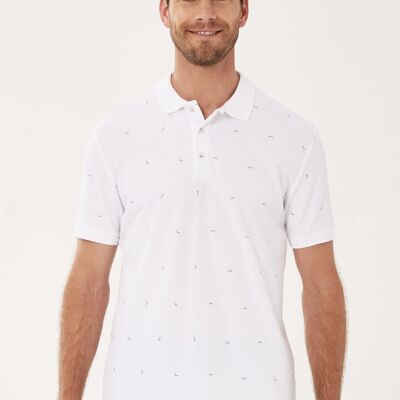 Polo confeccionado en algodón orgánico con estampado integral