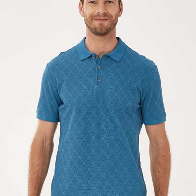 Polo confeccionado en algodón orgánico con estampado integral