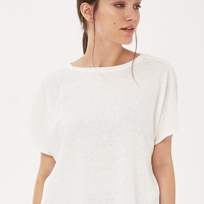 Camiseta de algodón orgánico con lino.