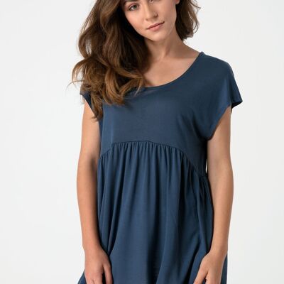 Blusa confeccionada en TENCEL™ Lyocell con volante en el bajo