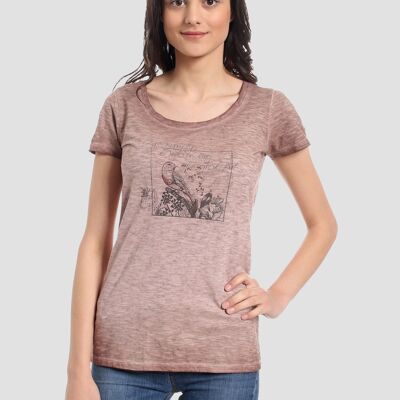 Camiseta de algodón orgánico teñida en frío