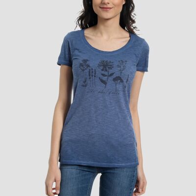 Camiseta de algodón orgánico teñida en frío