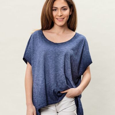 Camiseta de algodón orgánico teñida en frío