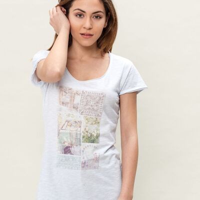 Camiseta de algodón orgánico teñida en frío