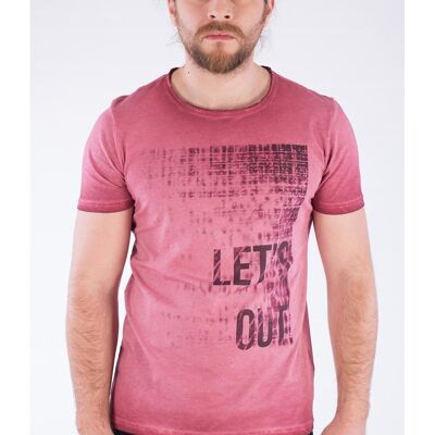 Camiseta teñida en prenda confeccionada en algodón orgánico