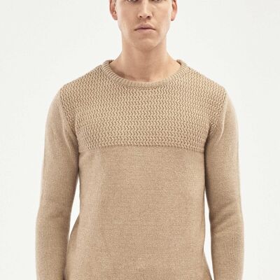 Jersey confeccionado con lana merino orgánica y algodón orgánico.