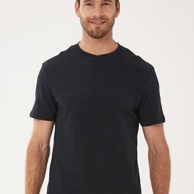 T-shirt realizzata in cotone biologico con struttura jacquard