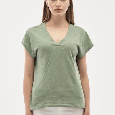 T-shirt made of linen-organic cotton mix