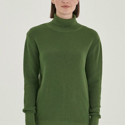Maglia dolcevita in cotone biologico