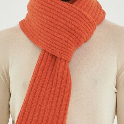 Sciarpa lavorata a maglia unisex in lana merino biologica e cotone biologico