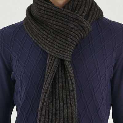 Sciarpa lavorata a maglia unisex in lana merino biologica e cotone biologico