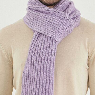 Sciarpa lavorata a maglia unisex in lana merino biologica e cotone biologico