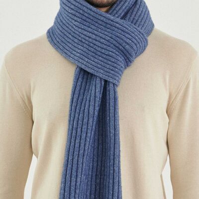 Sciarpa lavorata a maglia unisex in lana merino biologica e cotone biologico