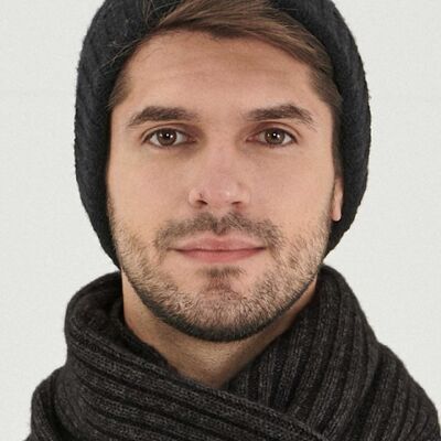 Berretto unisex lavorato a maglia in lana merino biologica e cotone biologico