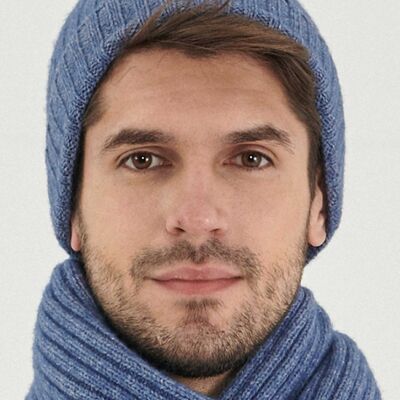 Berretto unisex lavorato a maglia in lana merino biologica e cotone biologico