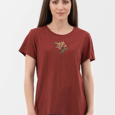 T-shirt in cotone biologico con stampa floreale