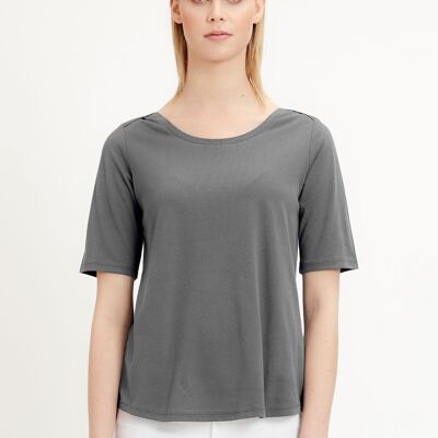 T-shirt realizzata in misto cotone TENCEL™ Lyocell con maniche a mezza lunghezza