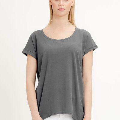 T-shirt realizzata in misto lyocell TENCEL™ con orlo asimmetrico