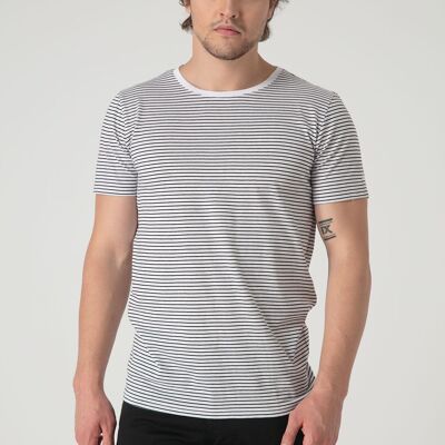 Henley a righe in cotone biologico