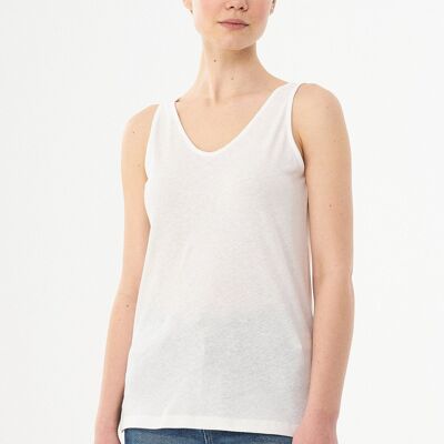 Top made of organic cotton and linen