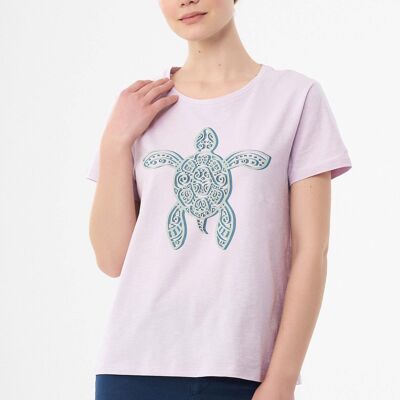 Organic cotton t-shirt with turtle print
