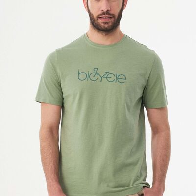 Organic cotton T-shirt with bicycle print