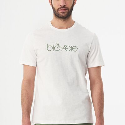 Organic cotton T-shirt with bicycle print