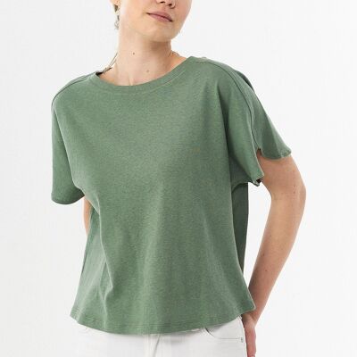 T-shirt en coton biologique et lin