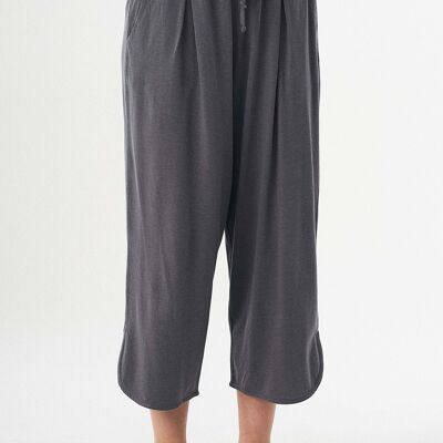 Pantalon en jersey en TENCEL™ Lyocell et coton biologique en longueur 3/4