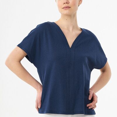 T-shirt en coton biologique et lin