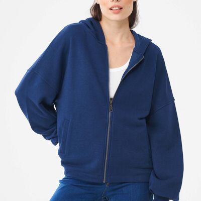 Sweat jacket made of organic cotton & modal with recycled polyester