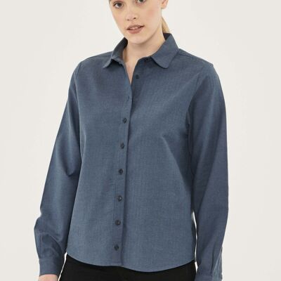 Blouse-chemise à chevrons en coton biologique