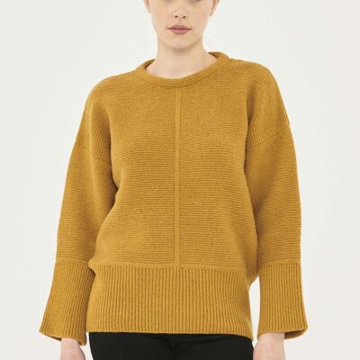 Pull en laine mérinos biologique et coton biologique